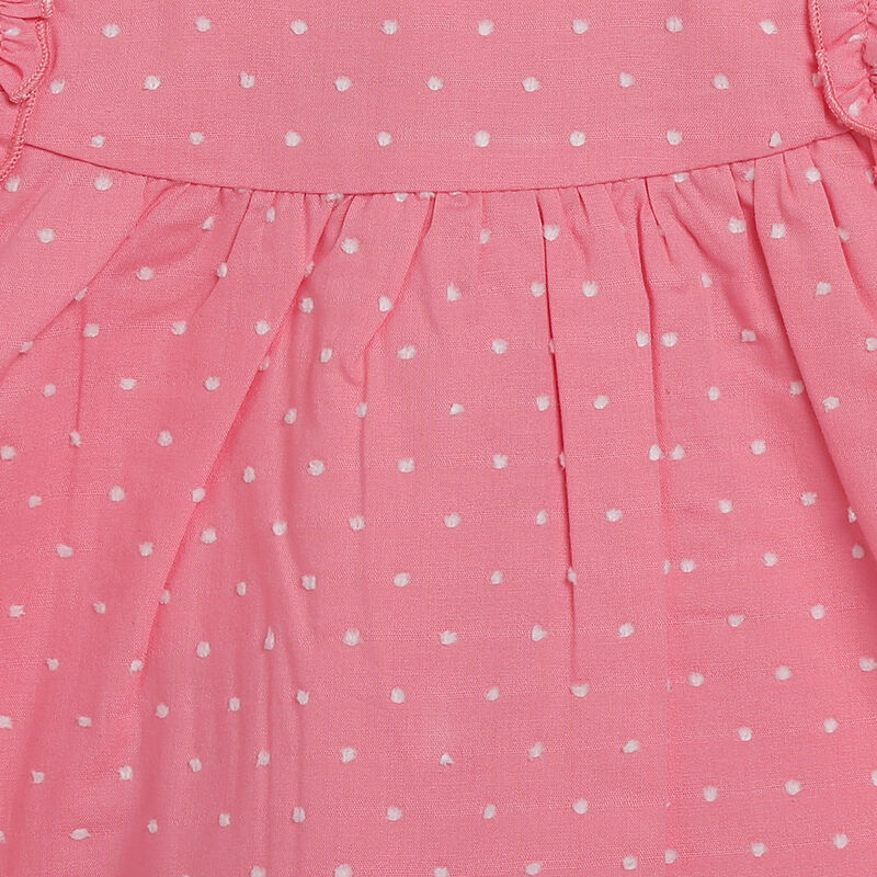 Girls Medium Pink Printed Short Sleeve Dress image number 2